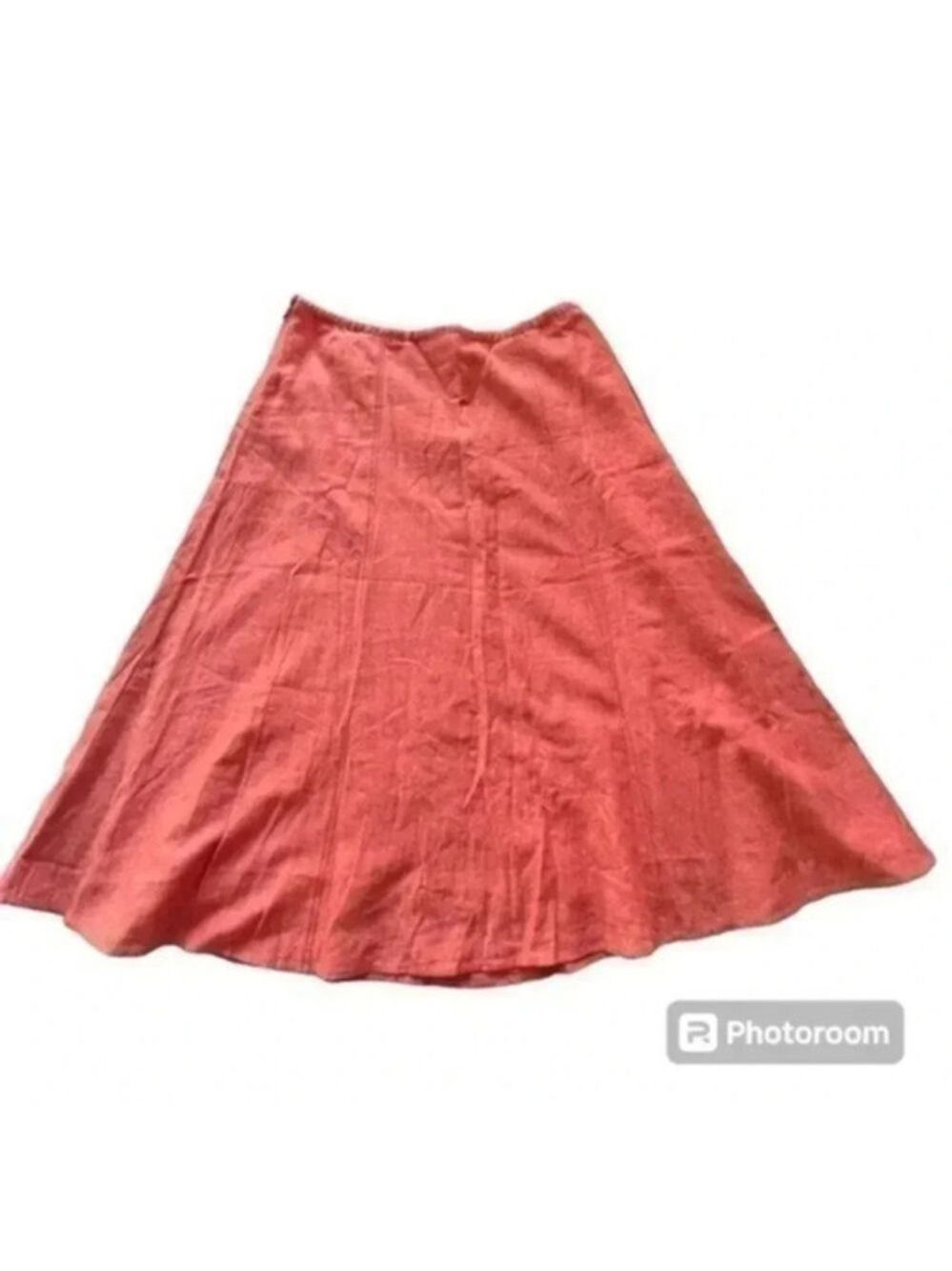 Orvis Women’s Linen Blend Skirt Size 14 Modest Boho Bohemian Lagenlook Peasant